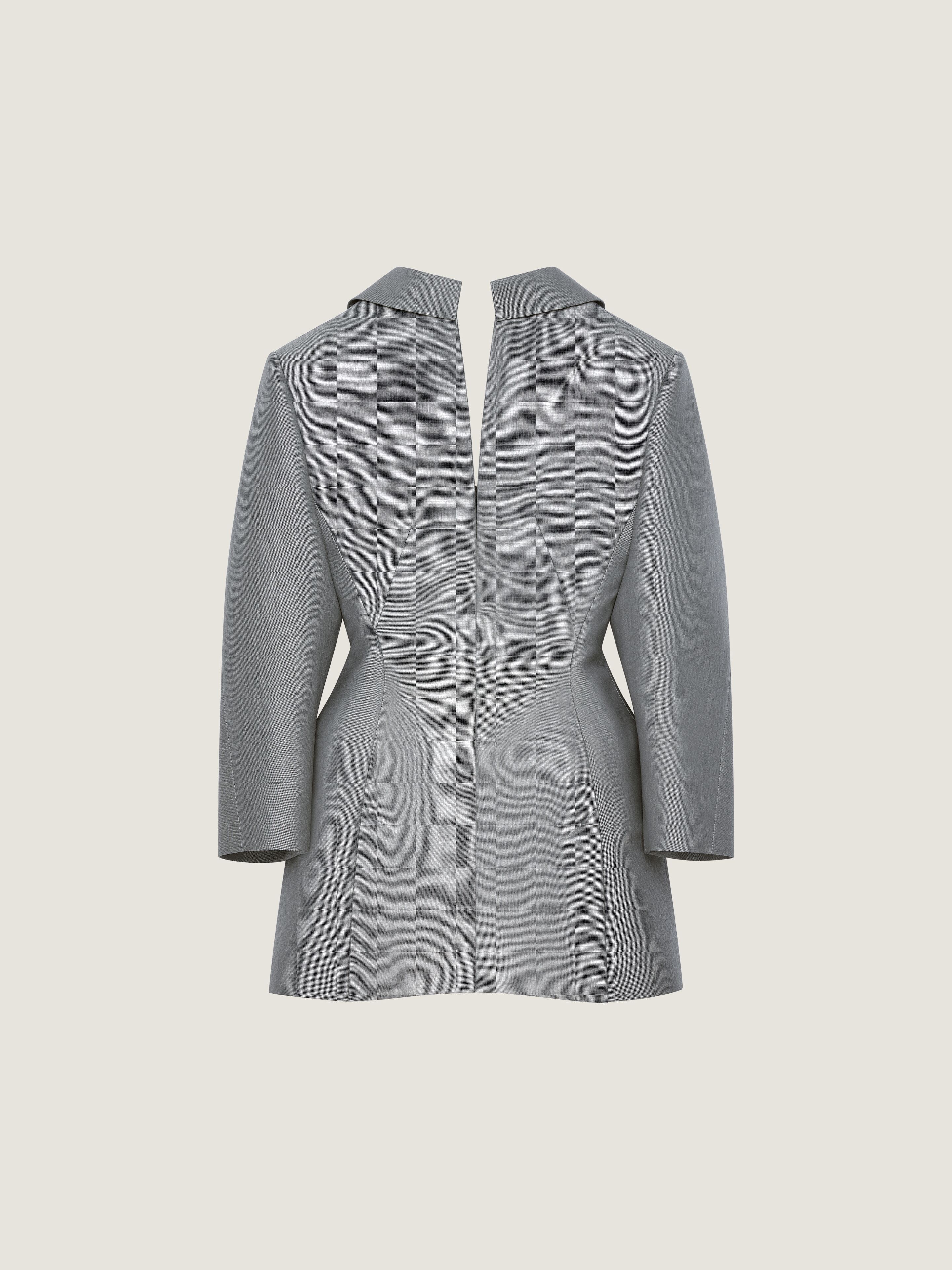 Back-to-front tailored dress in wool